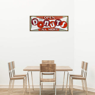 Donuts All Night - Wood & Metal Wall Art Wood & Metal Wall Art Marty Mummert Studio