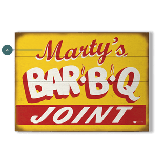 Marty's BBQ Joint - Wood & Metal Wall Art Wood & Metal Wall Art Marty Mummert Studio Wood 12" x 9"