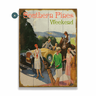 Southern Pines Weekend - Wood & Metal Wall Art Wood & Metal Wall Art Old Sport Gallery Wood 9" x 12"