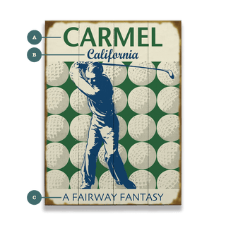 Golfer Swinging - Wood & Metal Wall Art