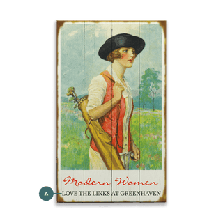 Modern Women Love the Links - Wood & Metal Wall Art