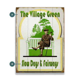 Slow Days and Fairways - Wood & Metal Wall Art