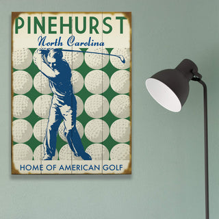 Golfer Swinging - Wood & Metal Wall Art Wood & Metal Wall Art Old Sport Gallery