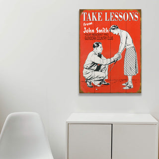 Golf Lessons - Wood & Metal Wall Art Wood & Metal Wall Art Old Sport Gallery