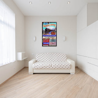 The Nashua Racer – Vintage Railway Sign - Wood & Metal Wall Art Wood & Metal Wall Art Out West Design