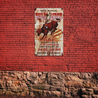 Bull Rider Competition - Wood & Metal Wall Art Wood & Metal Wall Art Meissenburg Designs
