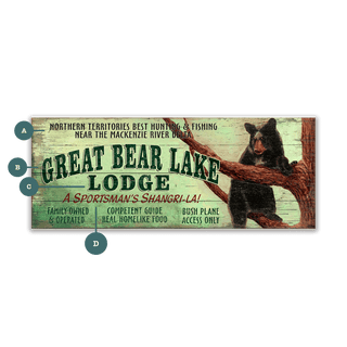 Great Bear Lake Lodge - Wood & Metal Wall Art Wood & Metal Wall Art Out West Design Wood 16" x 7"