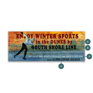 Enjoy Winter Sports - Wood & Metal Wall Art Wood & Metal Wall Art Out West Design Wood 16" x 7"