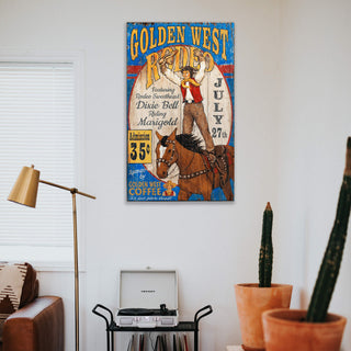 Golden West Rodeo - Wood & Metal Wall Art Wood & Metal Wall Art Out West Design