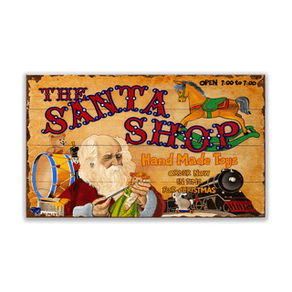The Santa Shop: Hand Made Toys - Wood & Metal Wall Art Wood & Metal Wall Art Out West Design Wood 14" x 8"