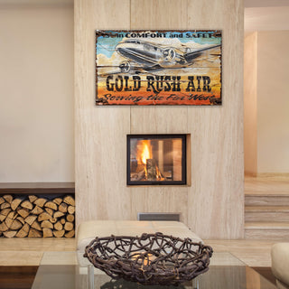 Gold Rush Air - Wood & Metal Wall Art Wood & Metal Wall Art Out West Design