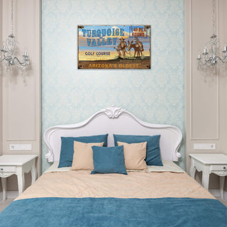 Turquoise Valley Golf Course - Wood & Metal Wall Art Wood & Metal Wall Art Out West Design