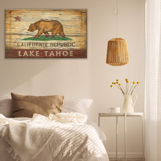 The Republic of California State Flag - Wood & Metal Wall Art Wood & Metal Wall Art Out West Design