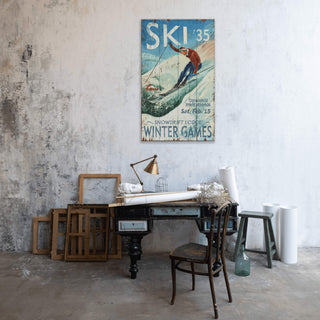 Ski Winter Games - Wood & Metal Wall Art by Out West Design