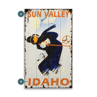 Modern Ski - Wood & Metal Wall Art