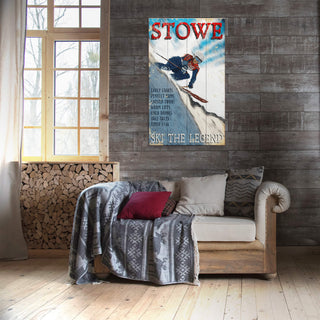 Ski the Legend - Wood & Metal Wall Art Wood & Metal Wall Art Out West Design