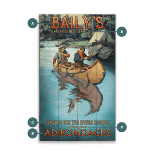 Baily's Guide Service: Smooth Finish - Wood & Metal Wall Art Wood & Metal Wall Art Out West Design Wood 8" x 14"