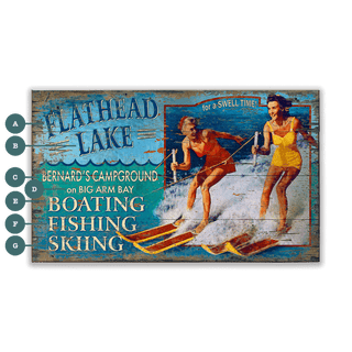 Lakeside Adventures - Wood & Metal Wall Art Wood & Metal Wall Art Out West Design