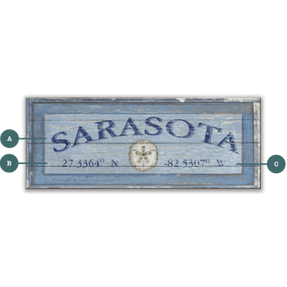 Sand Dollar Latitude - Wood & Metal Wall Art Wood & Metal Wall Art Out West Design