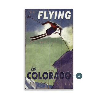 Flying In Colorado - Wood & Metal Wall Art Wood & Metal Wall Art Out West Design Wood 8" x 14"