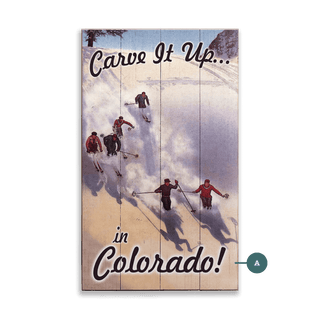 Carve It Up - Wood & Metal Wall Art Wood & Metal Wall Art Out West Design Wood 8" x 14"