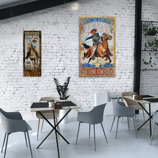 Lone Star State Cowboy - Wood & Metal Wall Art Wood & Metal Wall Art Out West Design