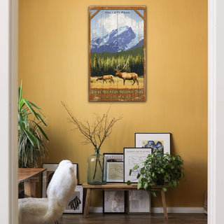 Rocky Mountain National Park: Hallett Peak - Wood & Metal Wall Art Wood & Metal Wall Art Out West Design