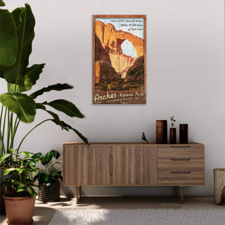 Arches National Park: Historic 1929 Edition - Wood & Metal Wall Art Wood & Metal Wall Art Out West Design