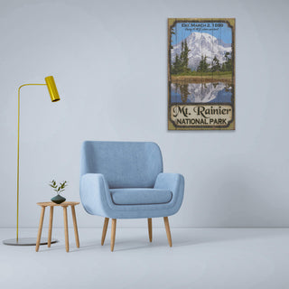 Mount Rainier National Park Est. 1899 - Wood & Metal Wall Art Wood & Metal Wall Art Out West Design