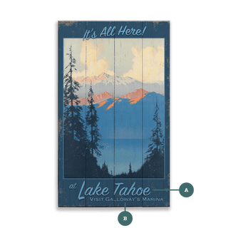 Alpine Lake View - Wood & Metal Wall Art Wood & Metal Wall Art Out West Design Wood 8" x 14"