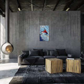 Powder Wings Ski Jump - Wood & Metal Wall Art