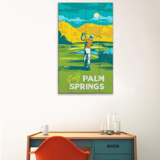 Palm Springs Gold: Smooth Finish - Wood & Metal Wall Art Wood & Metal Wall Art Out West Design