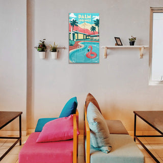 Palm Springs Pool: Clean - Wood & Metal Wall Art Wood & Metal Wall Art Out West Design