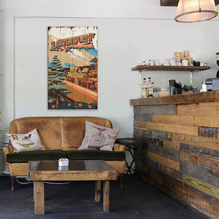 Leavenworth, Washington: Distressed Finish - Wood & Metal Wall Art Wood & Metal Wall Art Out West Design