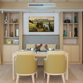 Bison Meadow Yellowstone National Park - Wood & Metal Wall Art Wood & Metal Wall Art Out West Design