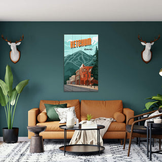 Ketchum & Bald Mountain: Smooth Finish - Wood & Metal Wall Art Out West Design