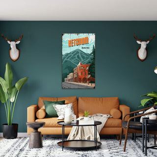 Ketchum & Bald Mountain: Distressed Finish - Wood & Metal Wall Art Out West Design