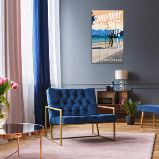 City Beach Scene: Smooth Finish - Wood & Metal Wall Art Wood & Metal Wall Art Out West Design