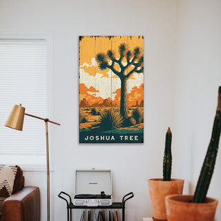 Sunset at Joshua Tree: Distressed Finish - Wood & Metal Wall Art Wood & Metal Wall Art Out West Design