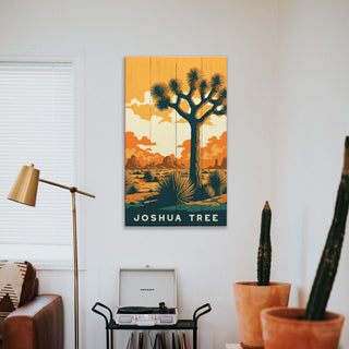 Sunset at Joshua Tree: Smooth Finish - Wood & Metal Wall Art Wood & Metal Wall Art Out West Design