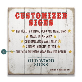 Customized Signs Retail Display Sign - Wood & Metal Wall Art Wood & Metal Wall Art Out West Design