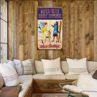 Women Prefer Double Diamonds - Wood & Metal Wall Art