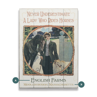 A Lady Who Rides Horses - Wood & Metal Wall Art Wood & Metal Wall Art Out West Design Wood 9" x 12"