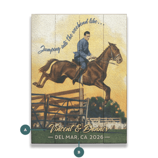 Jumping Into the Weekend - Wood & Metal Wall Art Wood & Metal Wall Art Out West Design Wood 9" x 12"