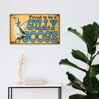 Proud To Be a Silly Goose: Blue - Wood & Metal Wall Art Wood & Metal Wall Art Out West Design