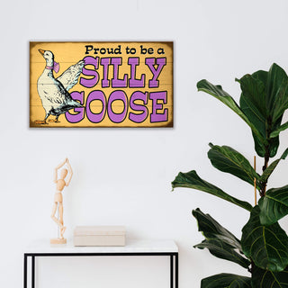 Proud To Be a Silly Goose: Purple - Wood & Metal Wall Art Wood & Metal Wall Art Out West Design