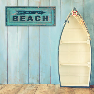 This Way to the Beach - Wood & Metal Wall Art Wood & Metal Wall Art Out West Design