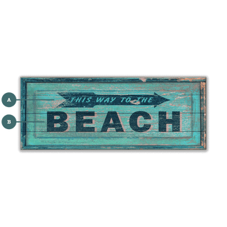 This Way to the Beach - Wood & Metal Wall Art Wood & Metal Wall Art Out West Design