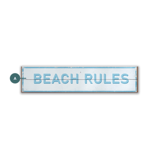 Breezy Beach Rules - Wood & Metal Wall Art Wood & Metal Wall Art Out West Design