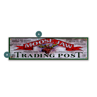 Moose Jaw Trading Post - Wood & Metal Wall Art Wood & Metal Wall Art Out West Design